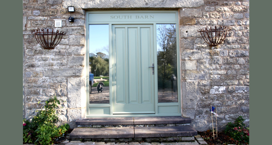 Contemporary designed timber door
